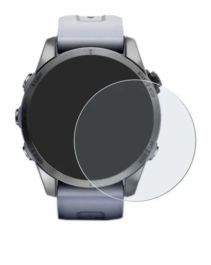 Imagen del dispositivo Garmin Fenix 7S (42 mm) con una amplia variedad de protectores de pantalla.