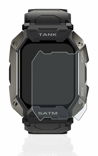 Imagen del dispositivo Kospet Tank M1 con una amplia variedad de protectores de pantalla.
