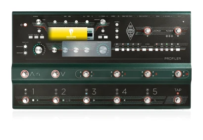 Imagen del dispositivo Kemper Profiler Stage con una amplia variedad de protectores de pantalla.