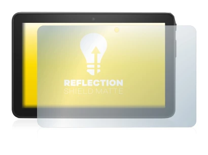 Imagen del dispositivo Amazon Fire 7 2022 con una amplia variedad de protectores de pantalla.