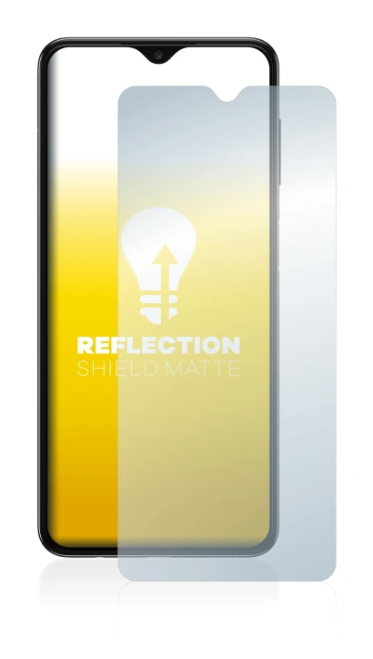 Imagen del dispositivo Samsung Galaxy A04s con una amplia variedad de protectores de pantalla.