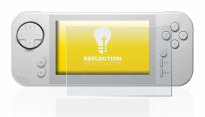 Imagen del dispositivo Evercade EXP con una amplia variedad de protectores de pantalla.