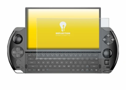 Imagen del dispositivo GPD Win 4 con una amplia variedad de protectores de pantalla.