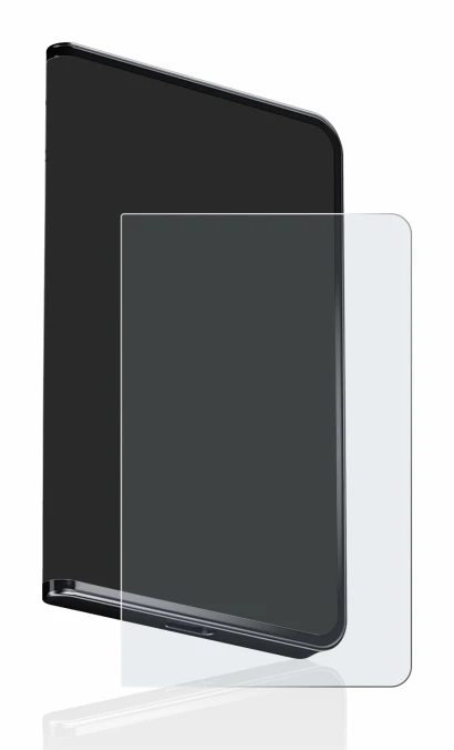 Imagen del dispositivo Ledger Stax crypto wallet con una amplia variedad de protectores de pantalla.
