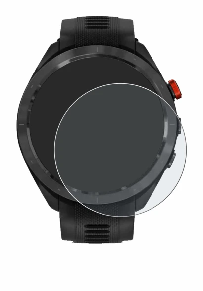 Imagen del dispositivo Garmin Approach S70 (47 mm) con una amplia variedad de protectores de pantalla.
