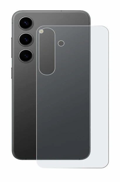 Imagen del dispositivo Samsung Galaxy S24 Plus (Trasero) con una amplia variedad de protectores de pantalla.