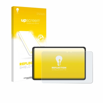 Parte frontal de un envase de producto con el logotipo de la marca upscreen. Al lado se muestra el dispositivo VALE V12E-LTE-8