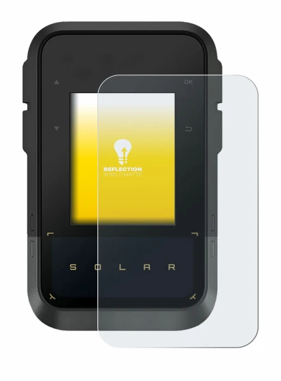 Imagen del dispositivo Garmin eTrex Solar con una amplia variedad de protectores de pantalla.