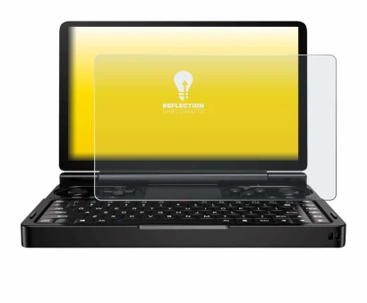 Imagen del dispositivo GPD Win Mini (2024) con una amplia variedad de protectores de pantalla.