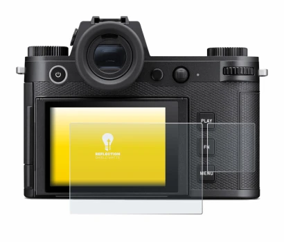 Imagen del dispositivo Leica SL3 (Pantalla + pantalla de hombro) con una amplia variedad de protectores de pantalla.