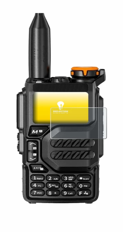 Imagen del dispositivo Quansheng UV-K5 con una amplia variedad de protectores de pantalla.