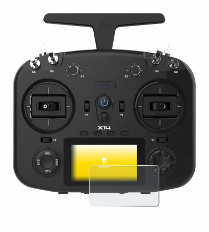 Imagen del dispositivo FrSky TWIN X14 con una amplia variedad de protectores de pantalla.