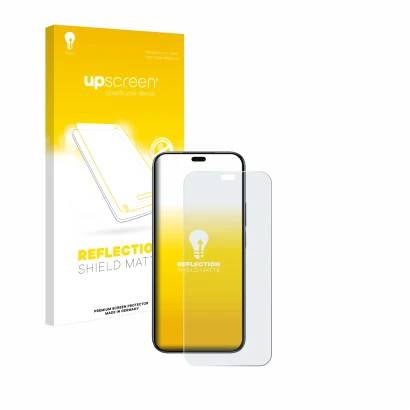 Parte frontal de un envase de producto con el logotipo de la marca upscreen. Al lado se muestra el dispositivo Honor 200 Lite 