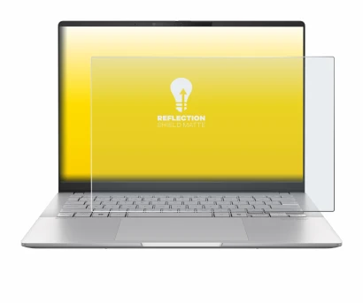 Imagen del dispositivo ASUS Vivobook S 14 OLED M5406 con una amplia variedad de protectores de pantalla.