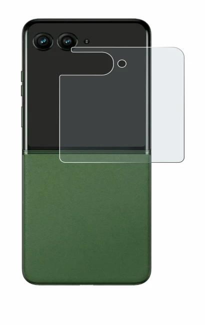 Imagen del dispositivo Motorola Razr 50 (Pantalla trasera) con una amplia variedad de protectores de pantalla.