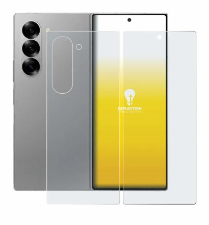 Imagen del dispositivo Samsung Galaxy Z Fold 6 5G (Frontal+Trasero) con una amplia variedad de protectores de pantalla.