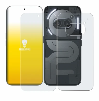 Imagen del dispositivo Nothing Phone (2a) Plus (Frontal+Trasero) con una amplia variedad de protectores de pantalla.