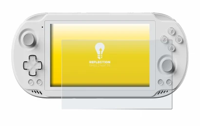 Imagen del dispositivo AYN Odin 2 Mini con una amplia variedad de protectores de pantalla.