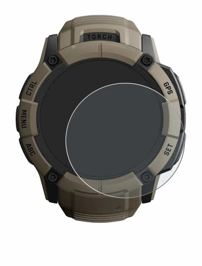 Imagen del dispositivo Garmin Instinct 2X Solar Tactical Edition con una amplia variedad de protectores de pantalla.