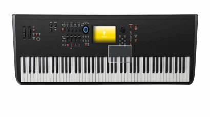 Imagen del dispositivo Yamaha MODX8+ con una amplia variedad de protectores de pantalla.