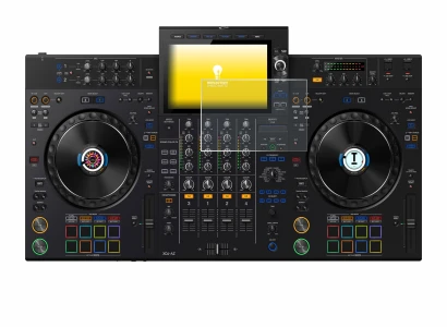 Imagen del dispositivo AlphaTheta XDJ-AZ con una amplia variedad de protectores de pantalla.
