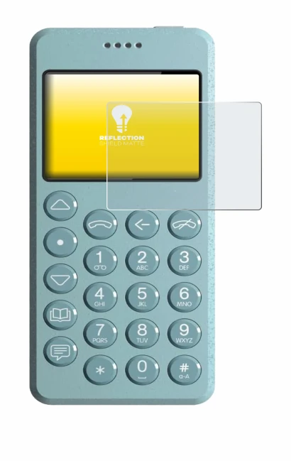 Imagen del dispositivo Punkt MP02 con una amplia variedad de protectores de pantalla.