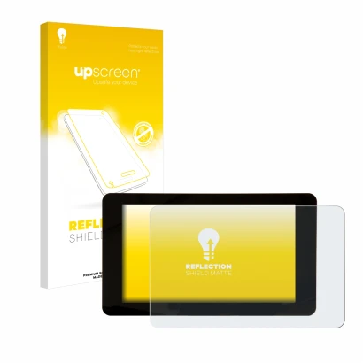 Parte frontal de un envase de producto con el logotipo de la marca upscreen. Al lado se muestra el dispositivo Raspberry Pi To