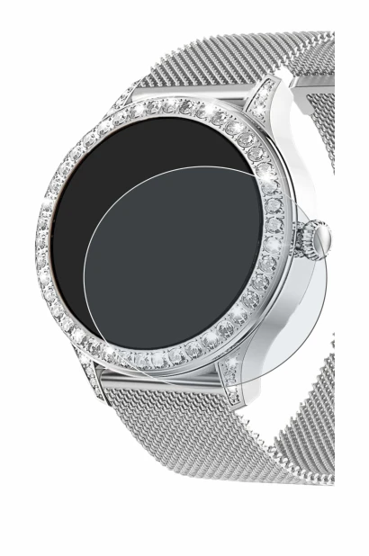 Imagen del dispositivo Powerwill Smartwatch 1.27" con una amplia variedad de protectores de pantalla.