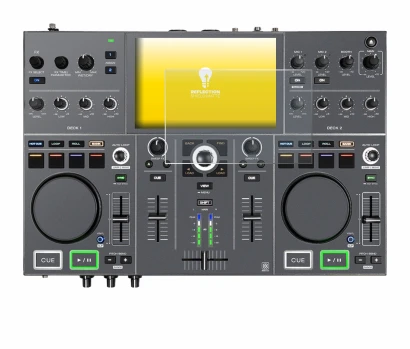 Imagen del dispositivo Denon DJ Prime Go+ con una amplia variedad de protectores de pantalla.