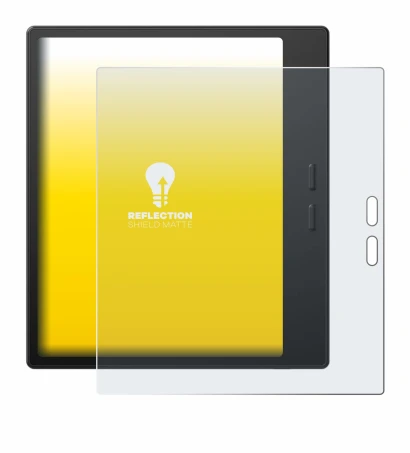 Imagen del dispositivo Boox Go 7 con una amplia variedad de protectores de pantalla.