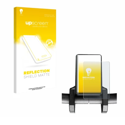 Parte frontal de un envase de producto con el logotipo de la marca upscreen. Al lado se muestra el dispositivo Joyor S10-S V2 