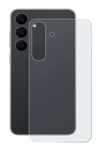 Imagen del dispositivo Samsung Galaxy S25 FE (Trasero) con una amplia variedad de protectores de pantalla.