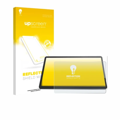 Parte frontal de un envase de producto con el logotipo de la marca upscreen. Al lado se muestra el dispositivo Elo TouchSystem