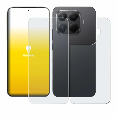 Imagen del dispositivo Xiaomi 15T Pro (Frontal+Trasero) con una amplia variedad de protectores de pantalla.