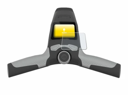 Imagen del dispositivo PowaKaddy FW5s con una amplia variedad de protectores de pantalla.