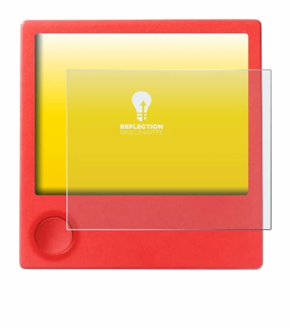 Imagen del dispositivo PicPak E-Ink Display con una amplia variedad de protectores de pantalla.