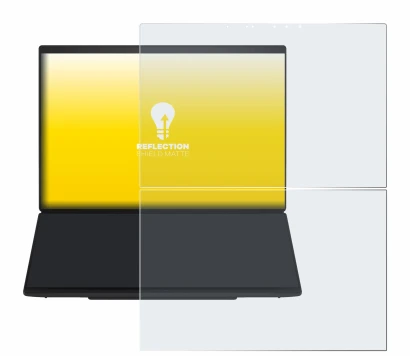 Imagen del dispositivo ASUS ZenBook Duo UX8407 con una amplia variedad de protectores de pantalla.