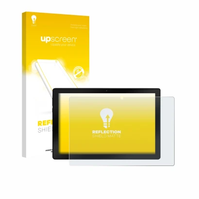 Parte frontal de un envase de producto con el logotipo de la marca upscreen. Al lado se muestra el dispositivo Wqplo WPLA10 co
