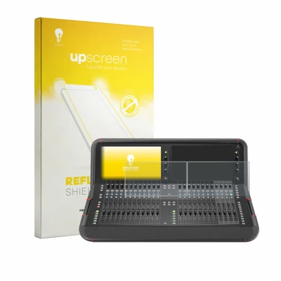 Parte frontal de un envase de producto con el logotipo de la marca upscreen. Al lado se muestra el dispositivo Allen&Heat Avan