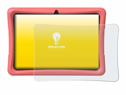 Imagen del dispositivo Tabwee K10 con una amplia variedad de protectores de pantalla.