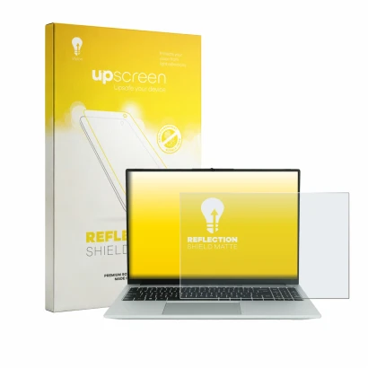 Parte frontal de un envase de producto con el logotipo de la marca upscreen. Al lado se muestra el dispositivo Wortmann Terra