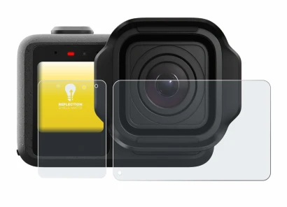 Imagen del dispositivo GoPro Mission 1 con una amplia variedad de protectores de pantalla.