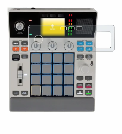 Imagen del dispositivo Akai MPC Sample con una amplia variedad de protectores de pantalla.