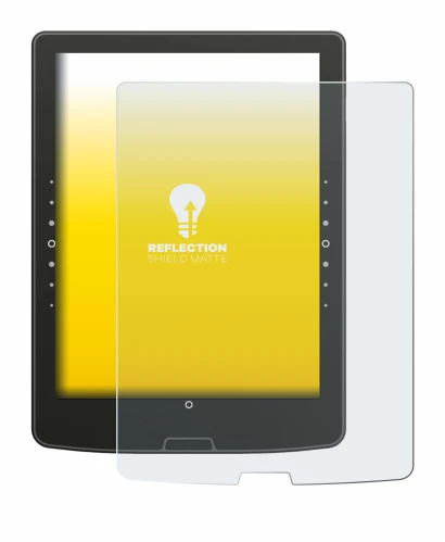 Imagen del dispositivo inkBOOK Solaris con una amplia variedad de protectores de pantalla.