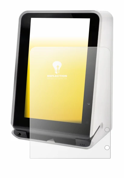 Imagen del dispositivo SENVEND UX700 con una amplia variedad de protectores de pantalla.