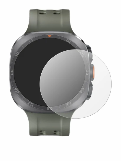 Imagen del dispositivo Samsung Galaxy Watch Ultra 2 (47 mm) con una amplia variedad de protectores de pantalla.