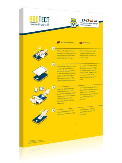 Parte trasera de un envase de producto con el logotipo de la marca BROTECT