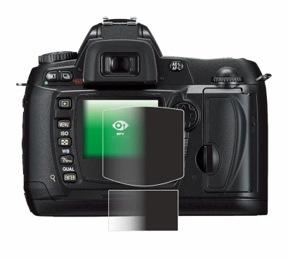 Imagen del dispositivo Nikon D70 con una amplia variedad de protectores de pantalla.