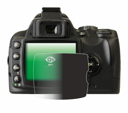 Imagen del dispositivo Nikon D40x con una amplia variedad de protectores de pantalla.