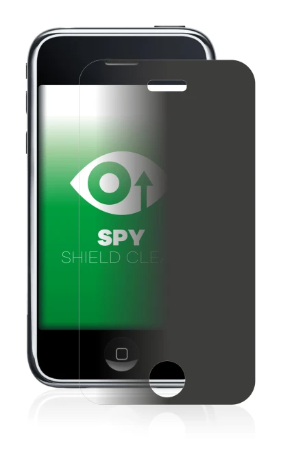 Imagen del dispositivo Apple iPhone 3G con una amplia variedad de protectores de pantalla.